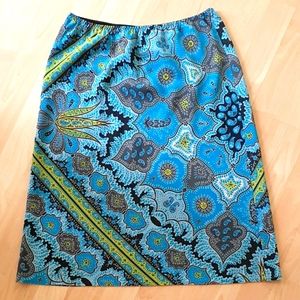 The Limited Silk Skirt - Boho Blues - Small